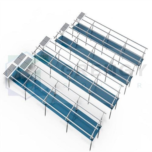 Vertical row double poles solar bracket(001)