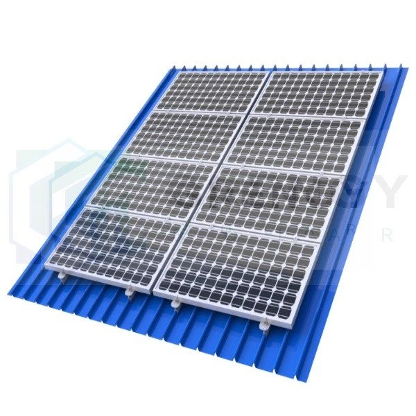 solar roof mounting using Solar seam clamp