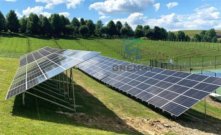 Çift Direkli Çakma Kazık Zemine Monte Güneş Enerjili Montaj Sistemi