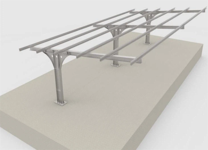 Steel Solar Carport Waterproof Canopy Solar Racking Structure System